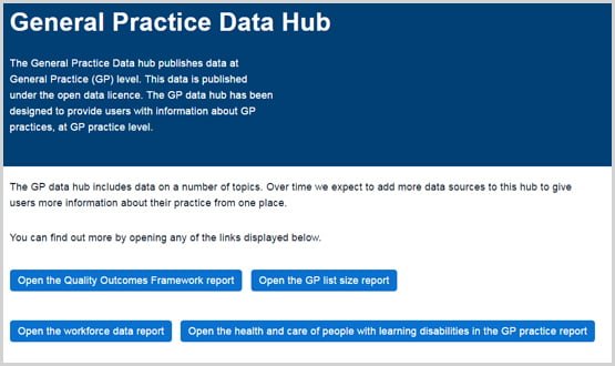 GP statistics available to public through new data hub