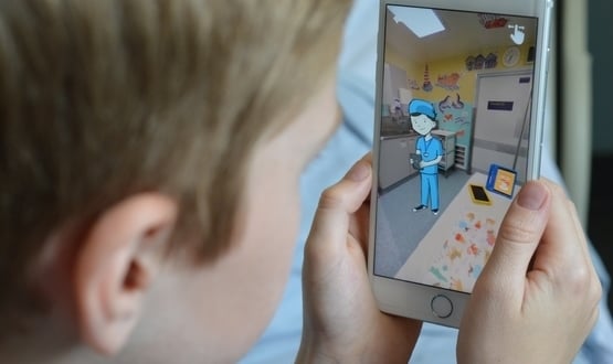 The app includes a virtual reality doctor, nurse and anaesthetist, and gives a tour of wards