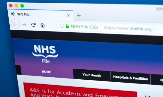 Image of NHS Fife website