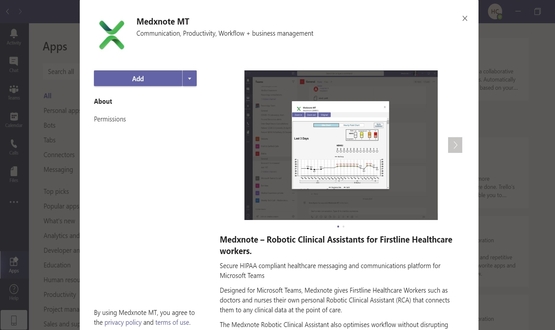 Medxnote launches app on Microsoft Teams App Store
